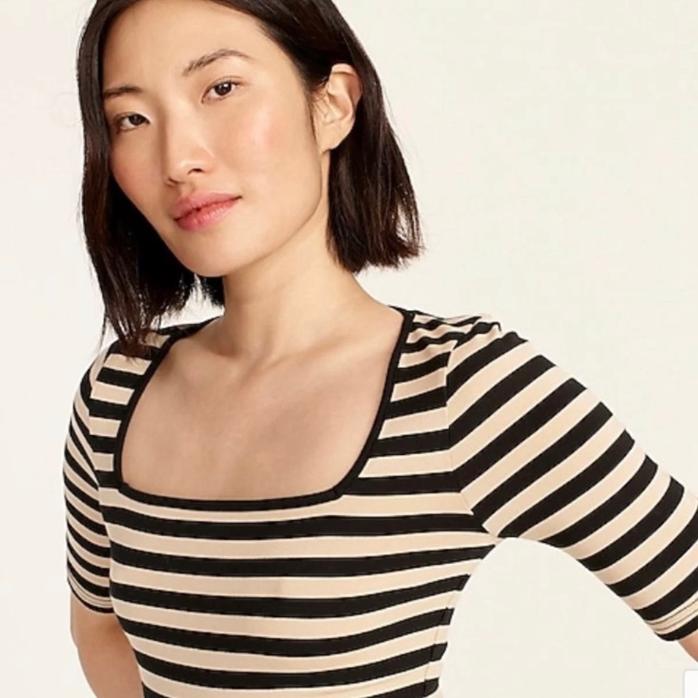 NWT J Crew Square Neck Bodysuit Medium